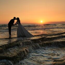 Pink Panther Photo Studio Sunset Beach Wedding Photo Shoot